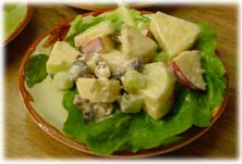 click here for complete recipe's of the Waldorf Salad as an entree and two additional modern versions.